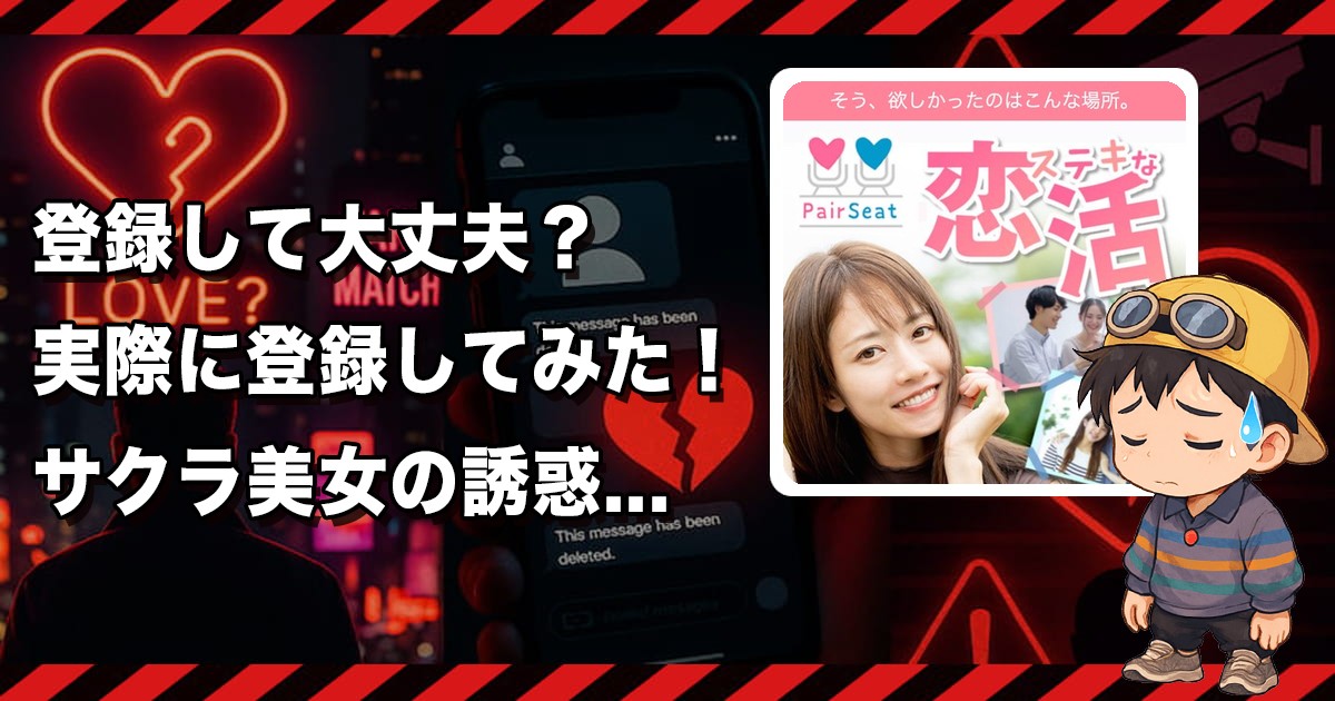 PairSeat(ペアシート)のLINEは出会えない？サクラ疑惑と高額課金の罠を